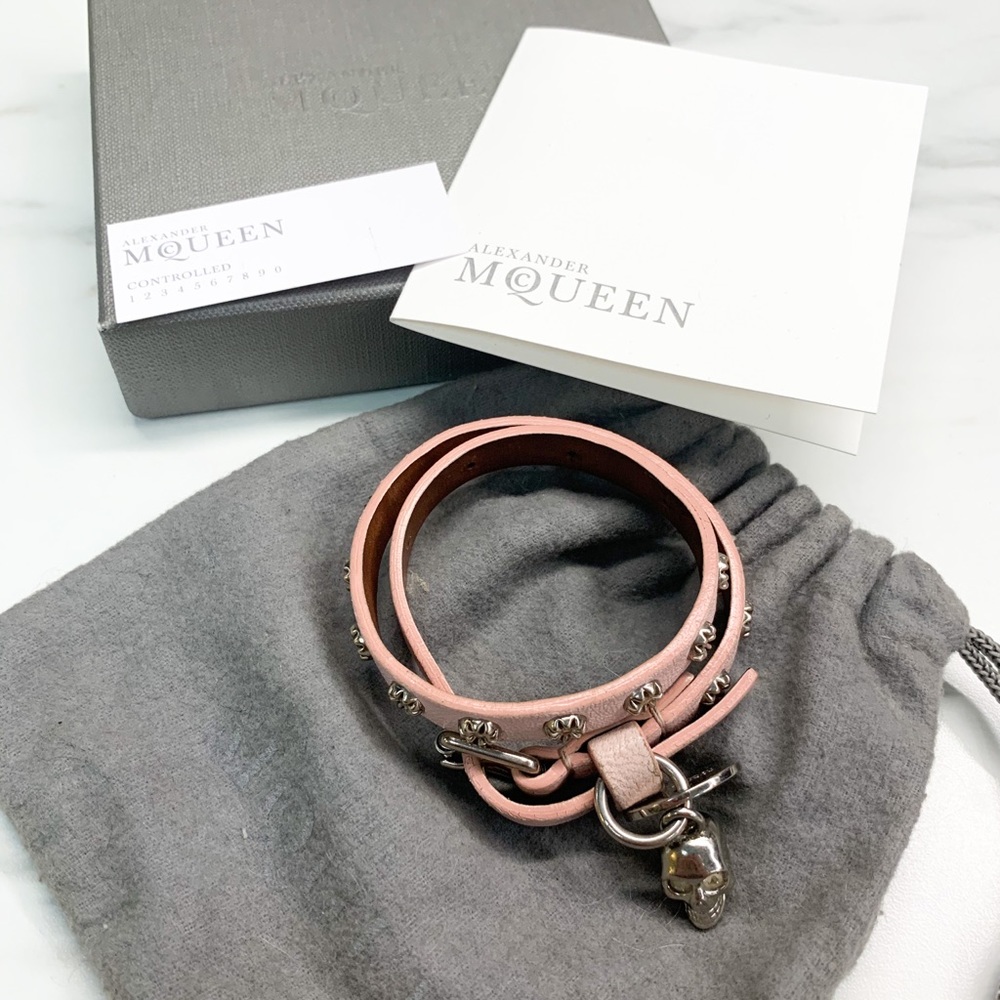 Alexander McQueen Double Wrap Scull bracelet